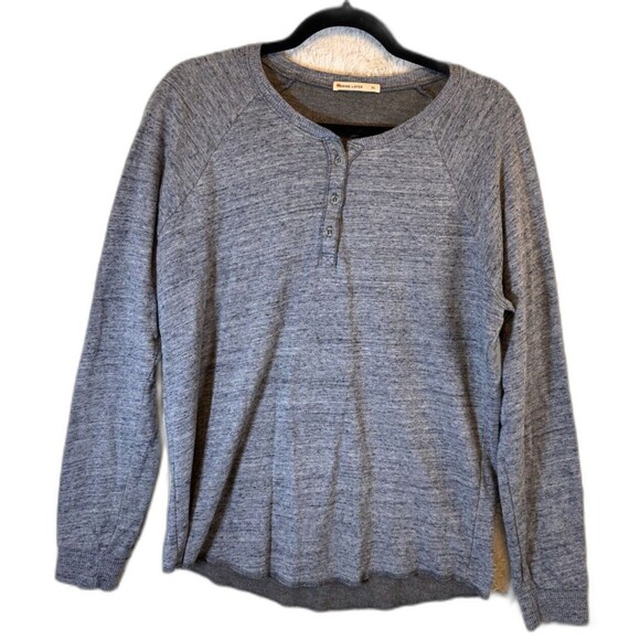 Marine Layer Other - Marine Layer Shirt Men's Size XL Pullover Henley Heather Blue Gray‎ Long Sleeve